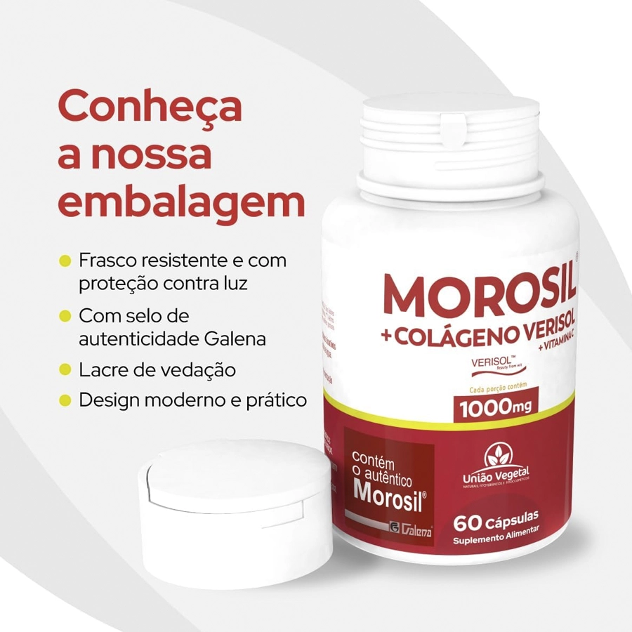 Morosil + Colágeno Verisol + Vitamina C 1000mg 60 Cápsulas - Imagem 3